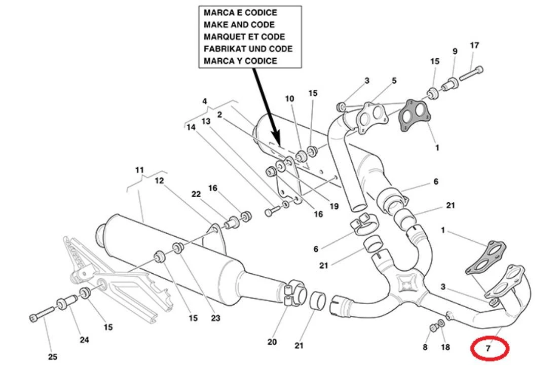 Ducati Horizontal Exhaust Pipe 1 Ducati Horizontal Exhaust Pipe
